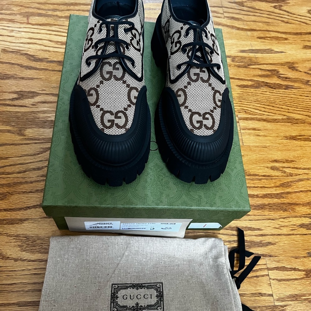 Gucci Maxi GG men’s lace up shoes is size 11 - Picture 5 of 8